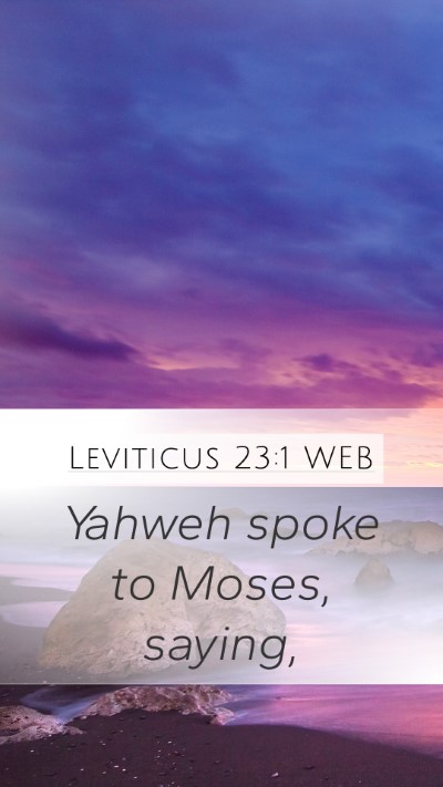 Leviticus 23:1 WEB Bible Verse Image