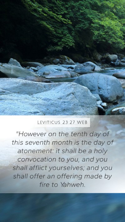 Leviticus 23:27 WEB Bible Verse Image