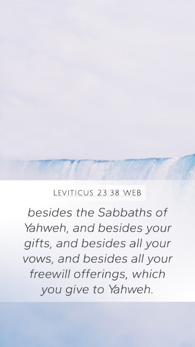 Leviticus 23:38 WEB Bible Verse Image