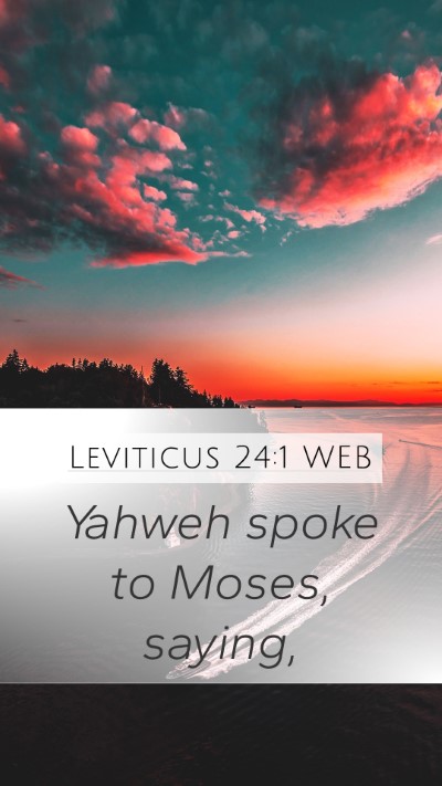 Leviticus 24:1 WEB Bible Verse Image