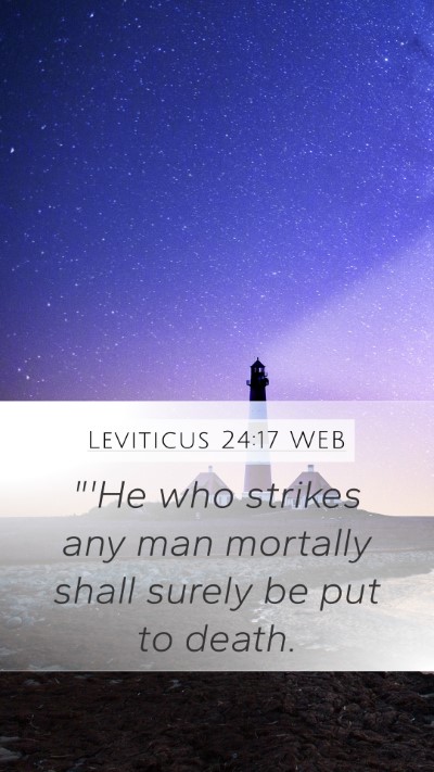 Leviticus 24:17 WEB Bible Verse Image