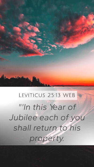 Leviticus 25:13 WEB Bible Verse Image