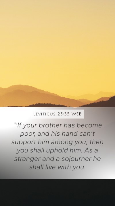 Leviticus 25:35 WEB Bible Verse Image