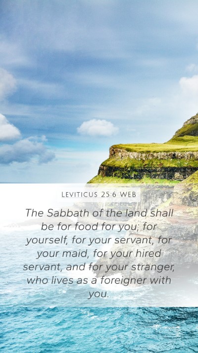 Leviticus 25:6 WEB Bible Verse Image