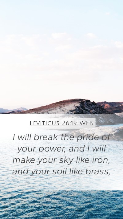Leviticus 26:19 WEB Bible Verse Image