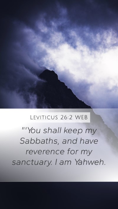 Leviticus 26:2 WEB Bible Verse Image