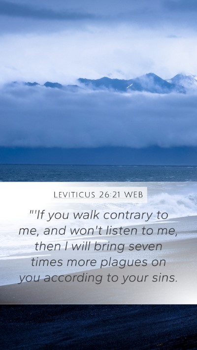 Leviticus 26:21 WEB Bible Verse Image