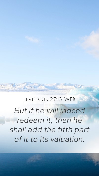 Leviticus 27:13 WEB Bible Verse Image