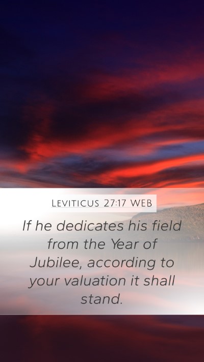 Leviticus 27:17 WEB Mobile Phone Wallpaper - If he dedicates his field from the Year of - Mobile Bible Verse Wallpaper