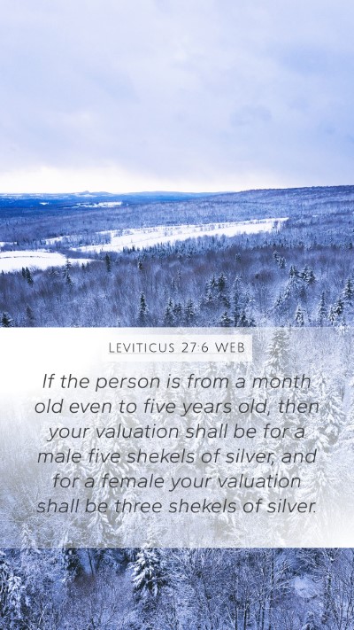 Leviticus 27:6 WEB Bible Verse Image
