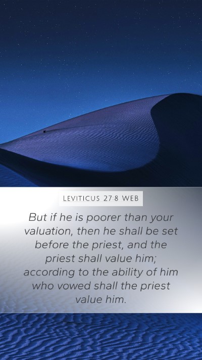 Leviticus 27:8 WEB Bible Verse Image