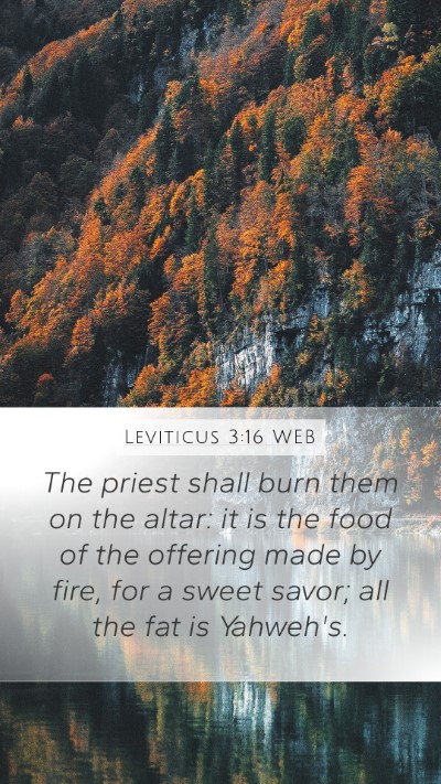 Leviticus 3:16 WEB Bible Verse Image