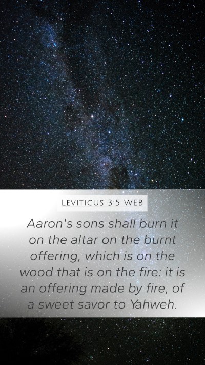 Leviticus 3:5 WEB Bible Verse Image