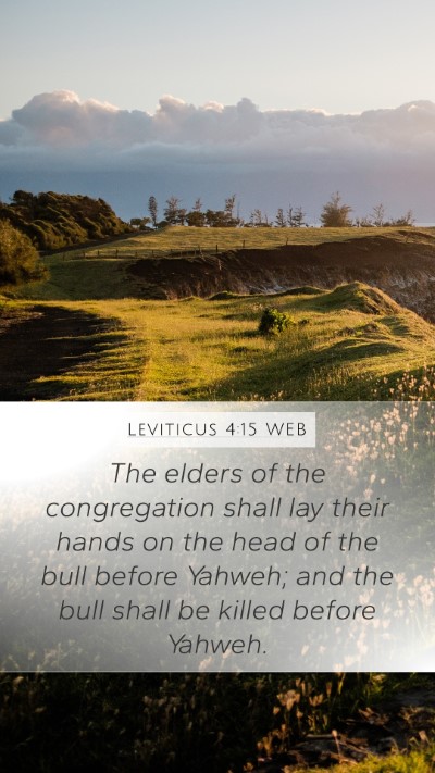 Leviticus 4:15 WEB Bible Verse Image