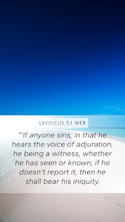 Leviticus 5:1 WEB Bible Verse Image
