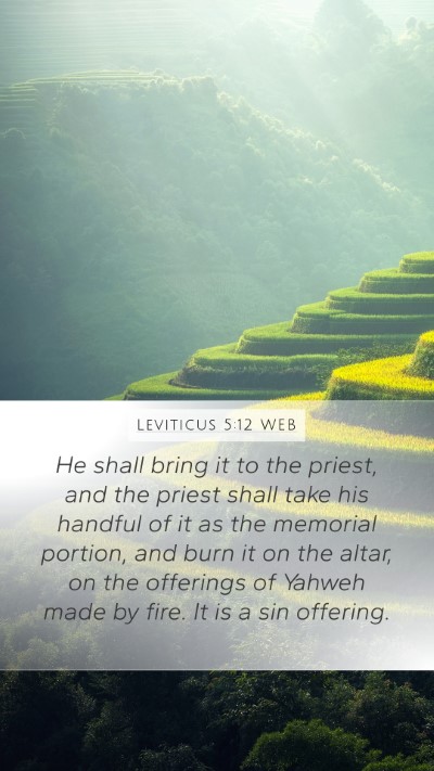 Leviticus 5:12 WEB Bible Verse Image