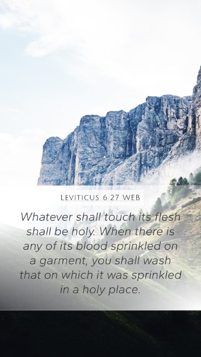 Leviticus 6:27 WEB Bible Verse Image