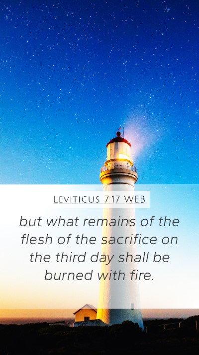 Leviticus 7:17 WEB Bible Verse Image