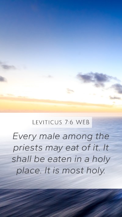 Leviticus 7:6 WEB Bible Verse Image