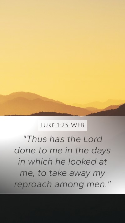 Luke 1:25 WEB Bible Verse Image