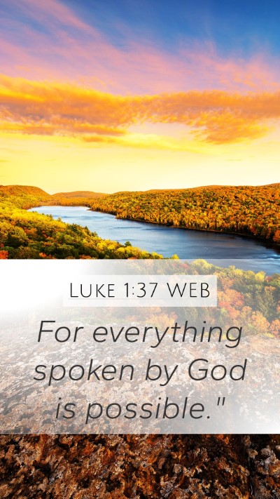 Luke 1:37 WEB Bible Verse Image