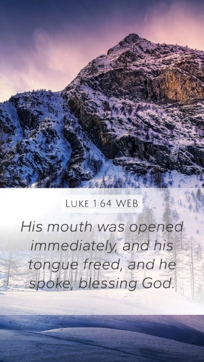 Luke 1:64 WEB Bible Verse Image