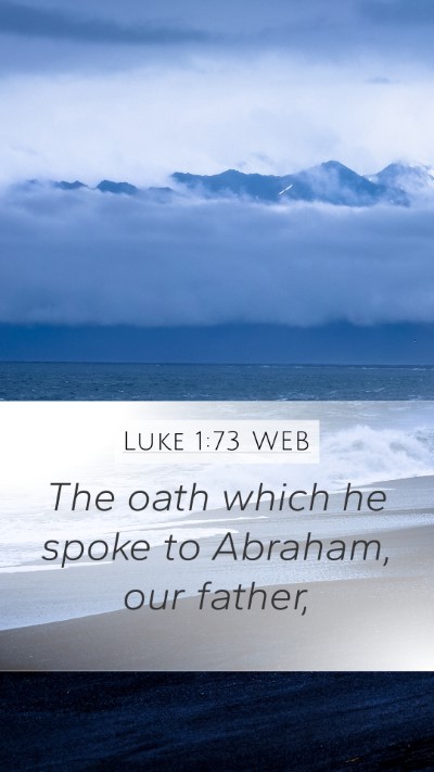 Luke 1:73 WEB Bible Verse Image