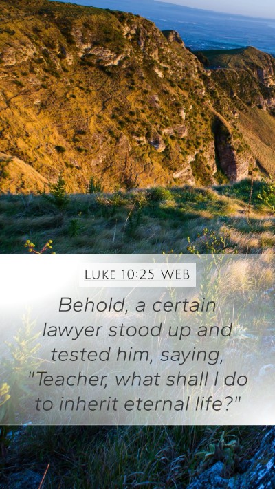 Luke 10:25 WEB Bible Verse Image