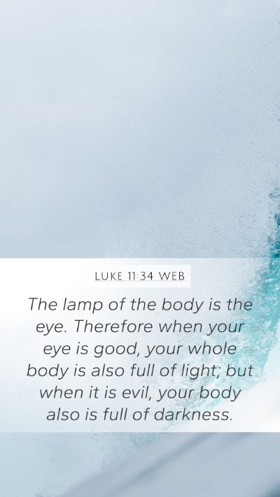 Luke 11:34 WEB Bible Verse Image