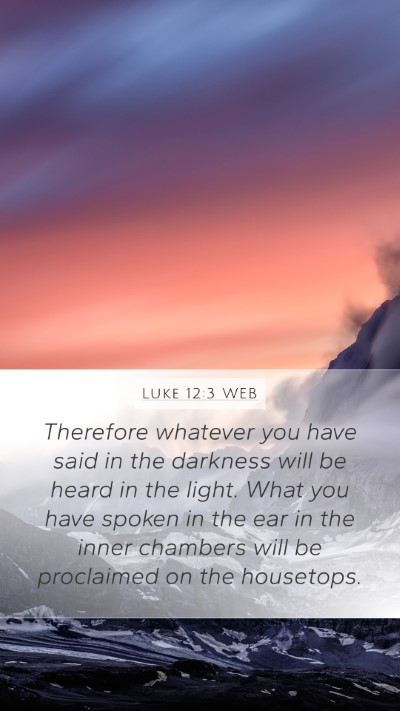 Luke 12:3 WEB Bible Verse Image