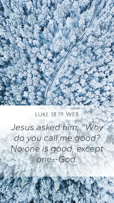 Luke 18:19 WEB Bible Verse Image