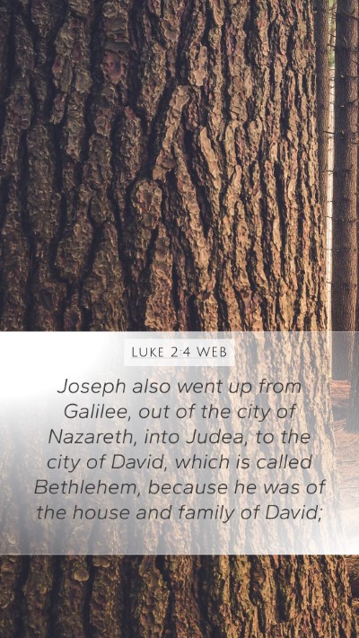 Luke 2:4 WEB Mobile Phone Wallpaper - Joseph also went up from Galilee, out of the city - Mobile Bible Verse Wallpaper