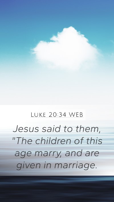 Luke 20:34 WEB Bible Verse Image