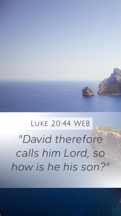 Luke 20:44 WEB Mobile Phone Wallpaper - 