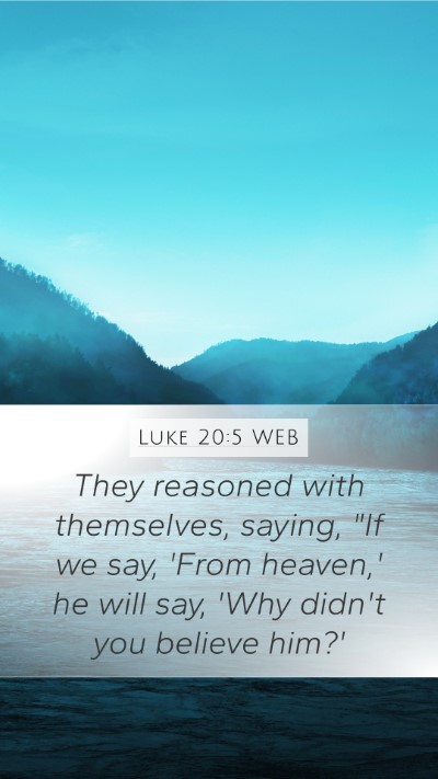 Luke 20:5 WEB Bible Verse Image