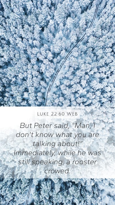 Luke 22:60 WEB Bible Verse Image