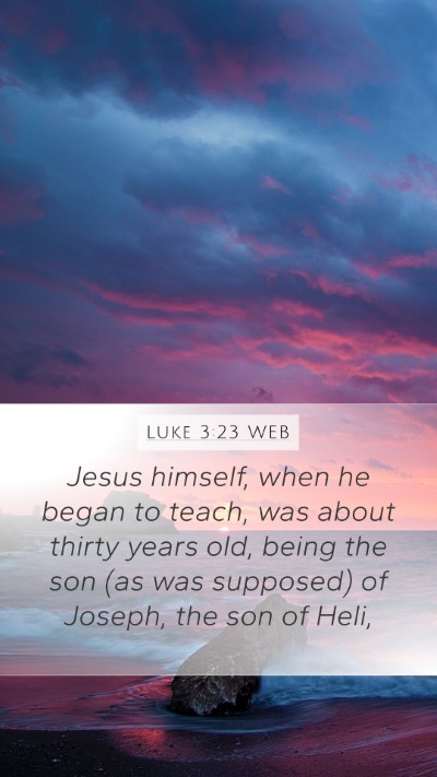Luke 3:23 WEB Bible Verse Image