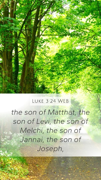 Luke 3:24 WEB Mobile Phone Wallpaper - the son of Matthat, the son of Levi, the son of - Mobile Bible Verse Wallpaper