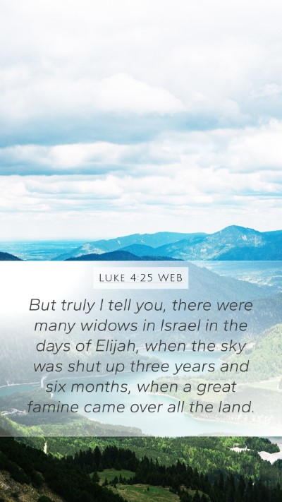 Luke 4:25 WEB Bible Verse Image