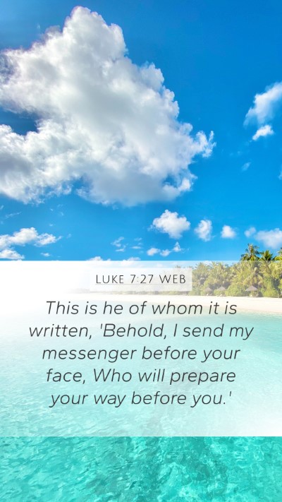 Luke 7:27 WEB Bible Verse Image