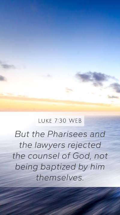 Luke 7:30 WEB Bible Verse Image