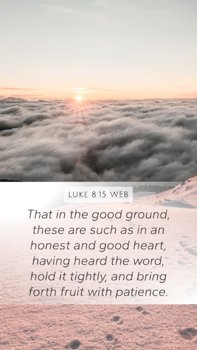 Luke 8:15 WEB Bible Verse Image