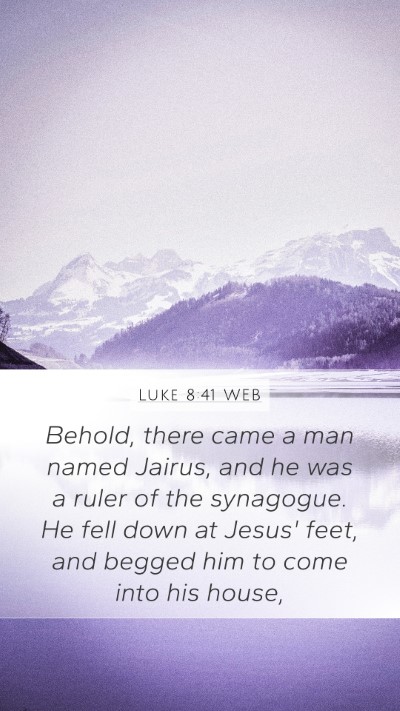 Luke 8:41 WEB Bible Verse Image