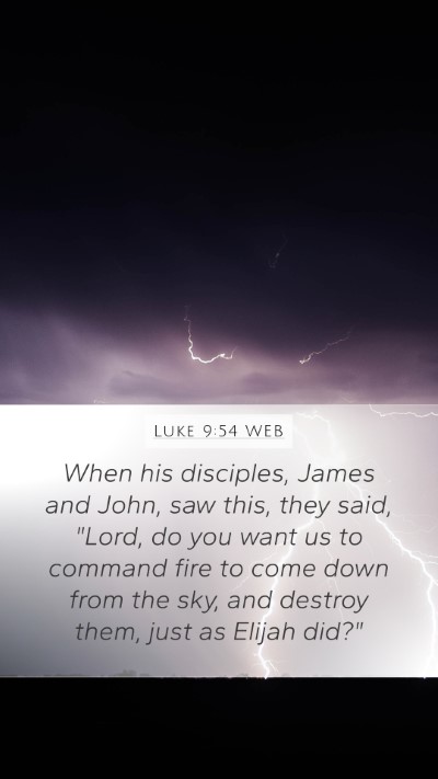Luke 9:54 WEB Bible Verse Image