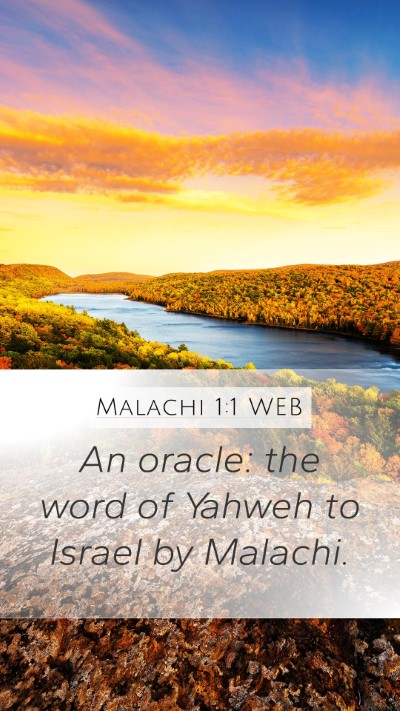 Malachi 1:1 WEB Bible Verse Image