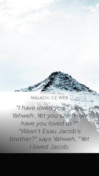 Malachi 1:2 WEB Bible Verse Image