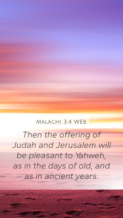 Malachi 3:4 WEB Bible Verse Image