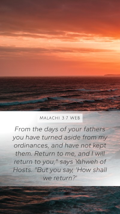 Malachi 3:7 WEB Bible Verse Image