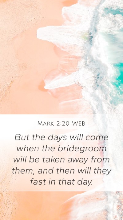 Mark 2:20 WEB Bible Verse Image