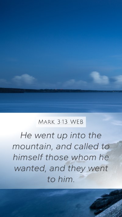 Mark 3:13 WEB Bible Verse Image